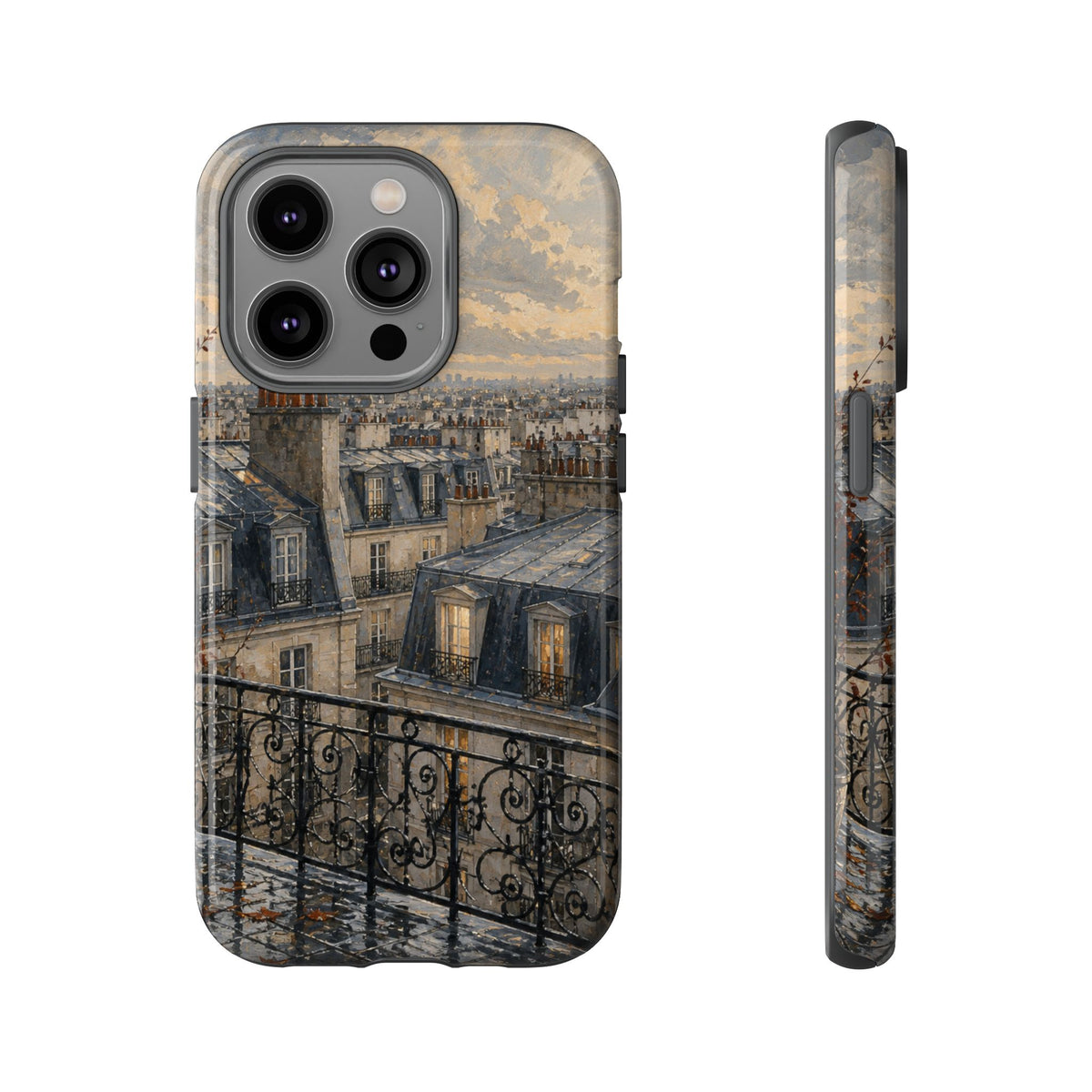 Paris Phone Case, Rooftop Travel Art, Tough Protective Case, Matte or Glossy