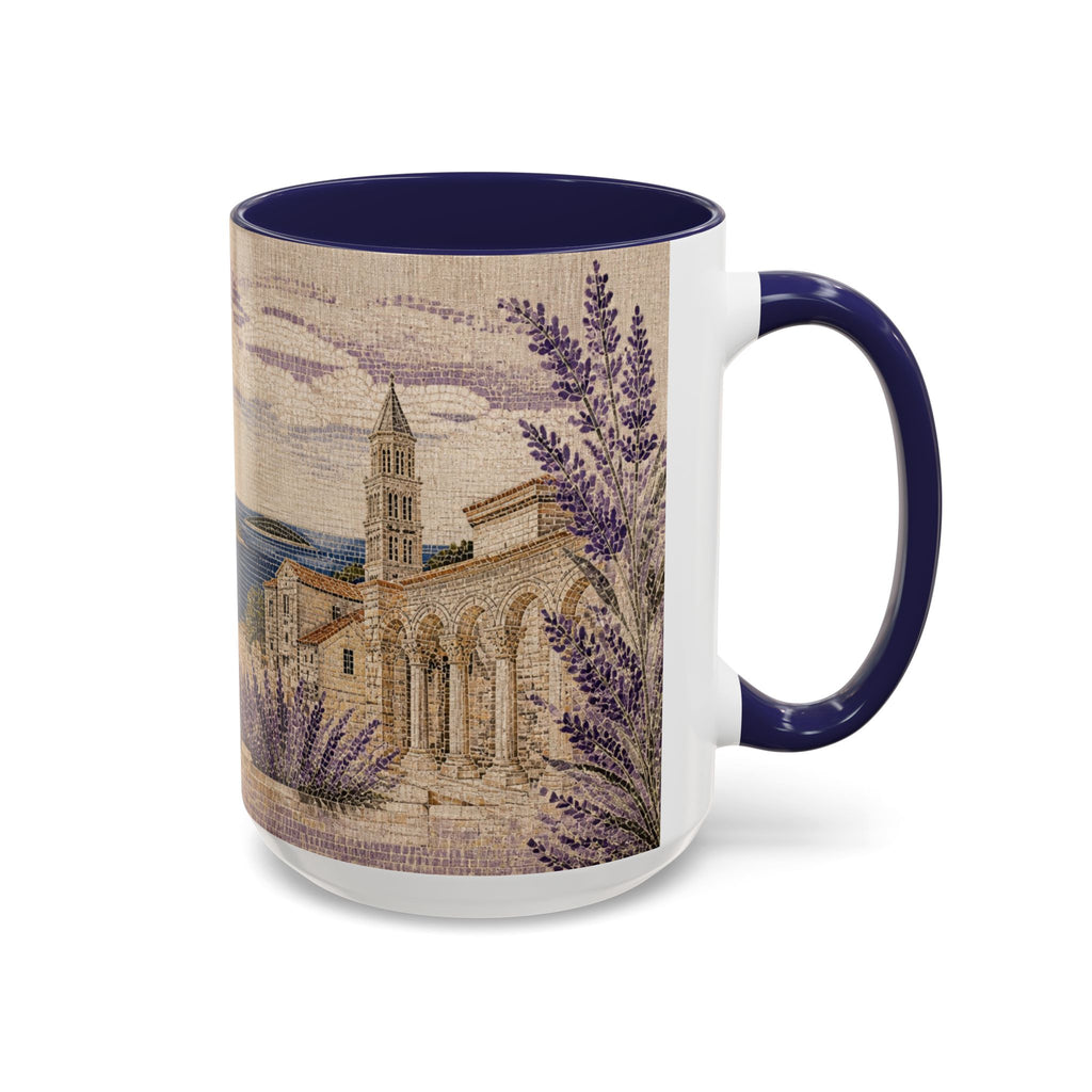 Hvar & Split Accent Coffee Mug, Material-Look Travel Art, 11oz 15oz