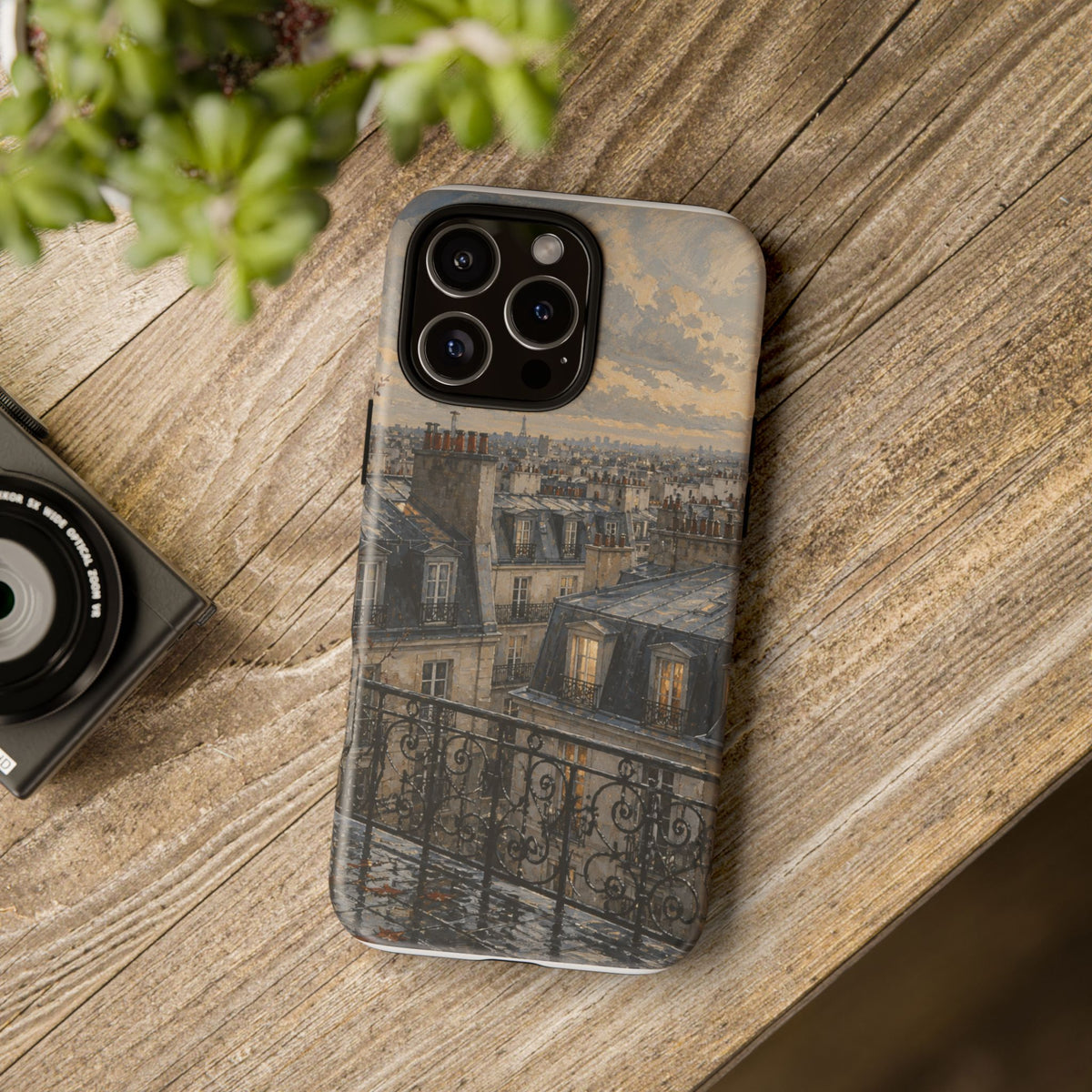 Paris Phone Case, Rooftop Travel Art, Tough Protective Case, Matte or Glossy