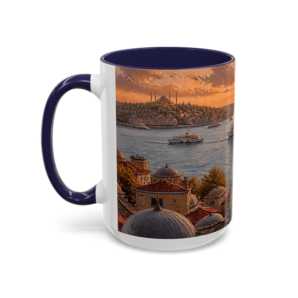 Istanbul Accent Coffee Mug, Scenic Travel Art, 11oz 15oz
