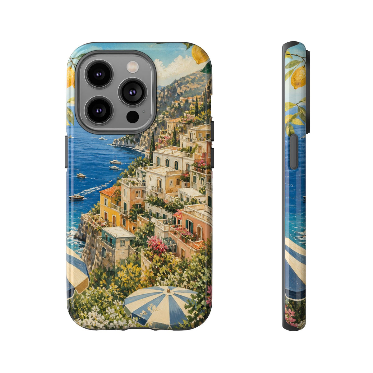 Amalfi Coast Phone Case, Coastal Travel Art, Tough Protective Case, Matte or Glossy