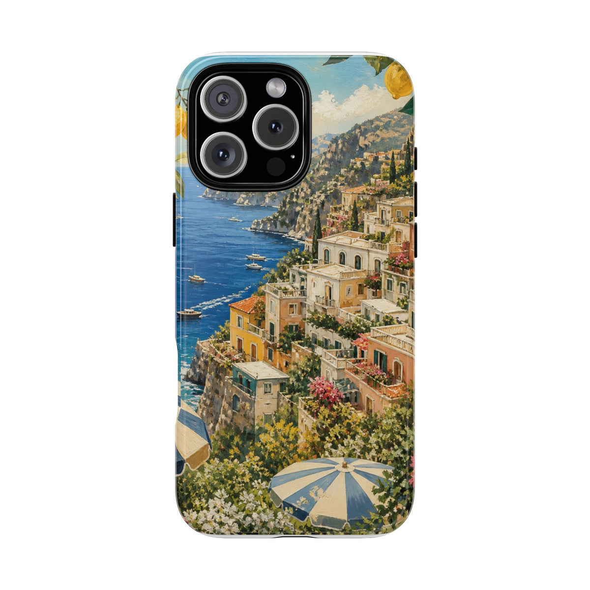 Amalfi Coast Phone Case, Coastal Travel Art, Tough Protective Case, Matte or Glossy