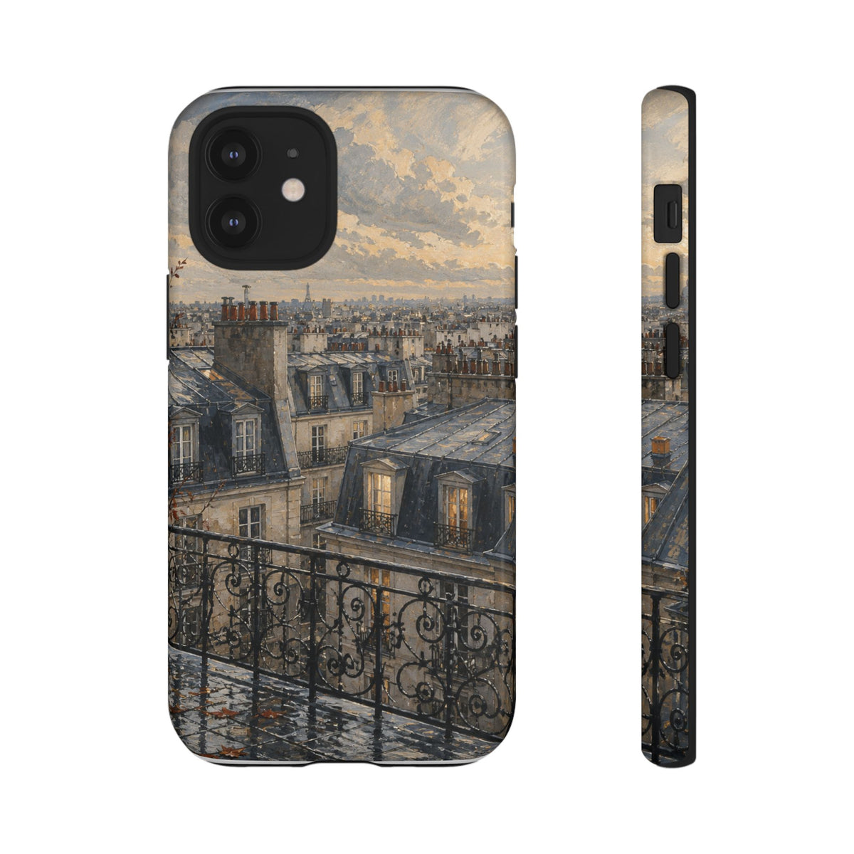 Paris Phone Case, Rooftop Travel Art, Tough Protective Case, Matte or Glossy