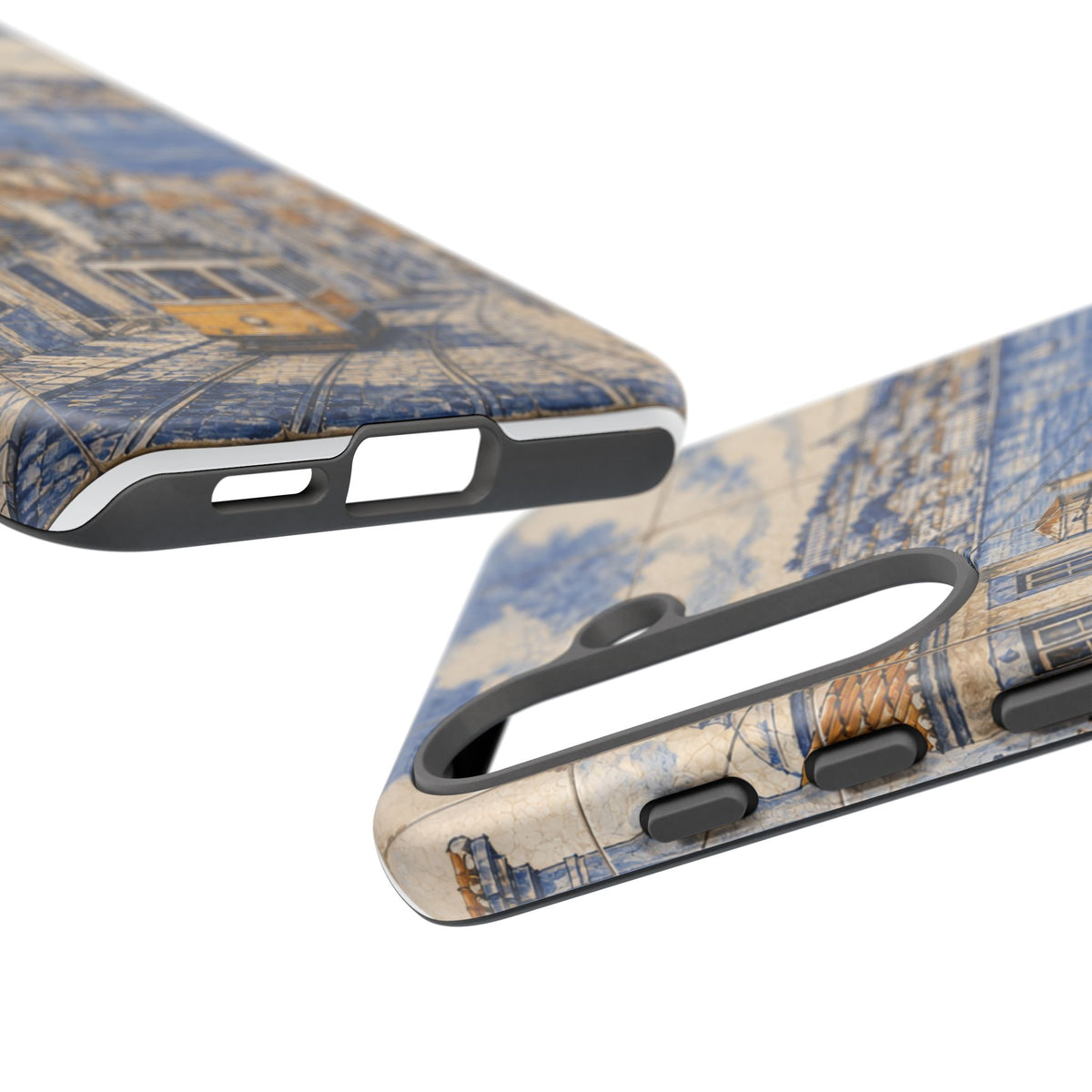 Lisbon Phone Case, Azulejo-Look Travel Art, Tough Protective Case, Matte or Glossy