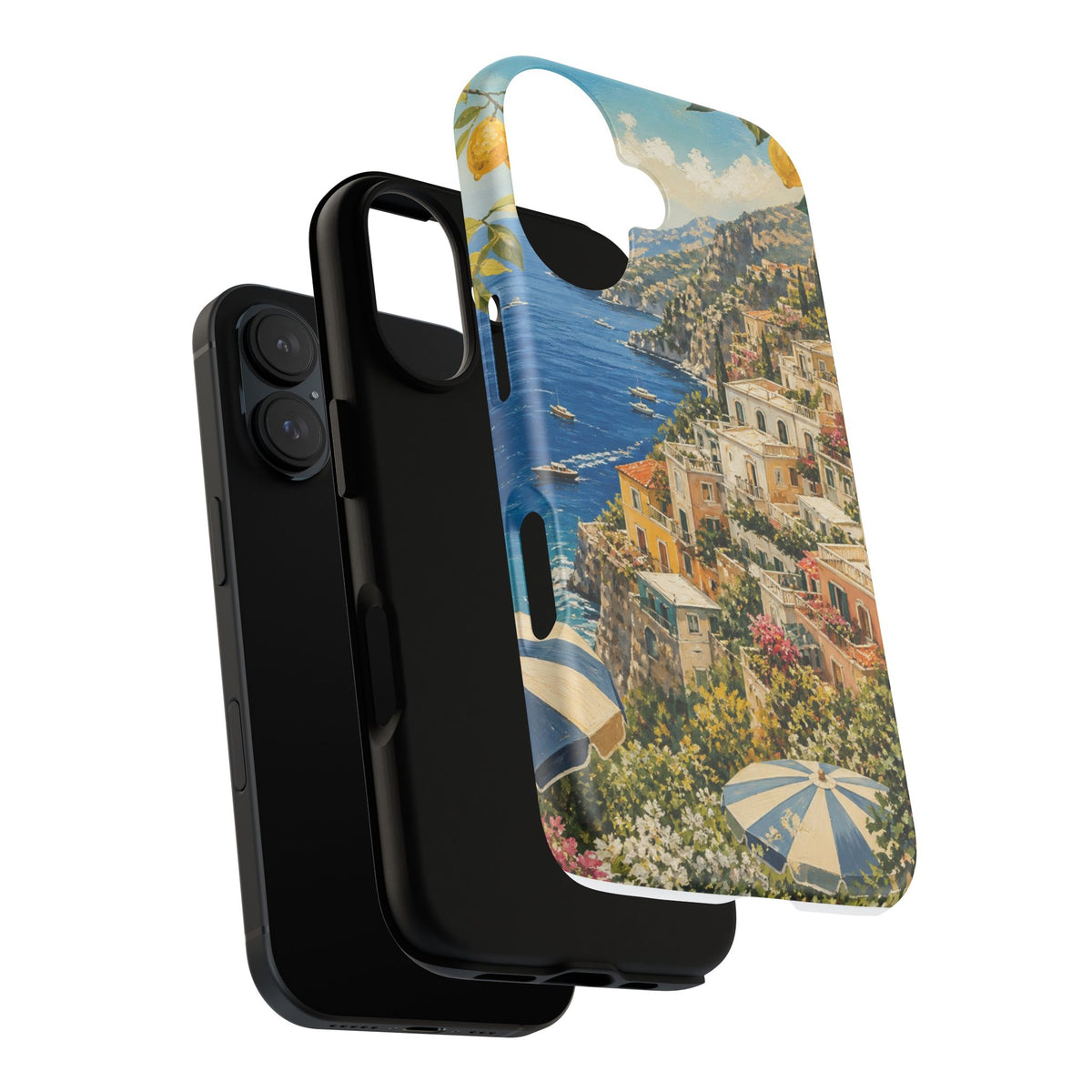 Amalfi Coast Phone Case, Coastal Travel Art, Tough Protective Case, Matte or Glossy
