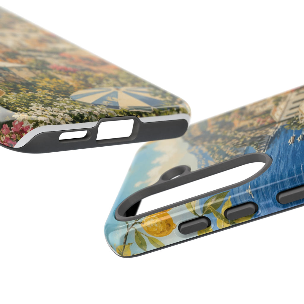 Amalfi Coast Phone Case, Coastal Travel Art, Tough Protective Case, Matte or Glossy