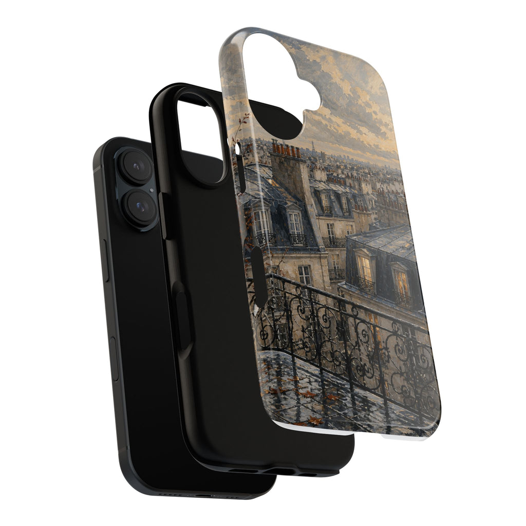 Paris Phone Case, Rooftop Travel Art, Tough Protective Case, Matte or Glossy