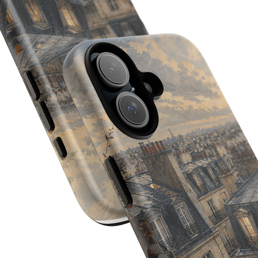 Paris Phone Case, Rooftop Travel Art, Tough Protective Case, Matte or Glossy