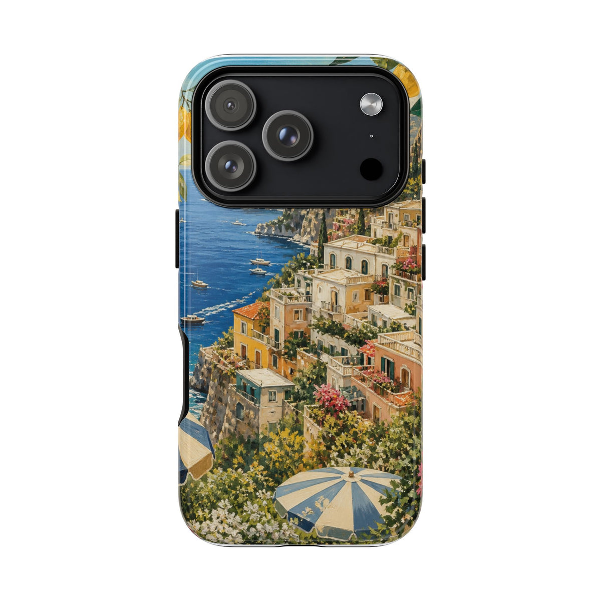 Amalfi Coast Phone Case, Coastal Travel Art, Tough Protective Case, Matte or Glossy