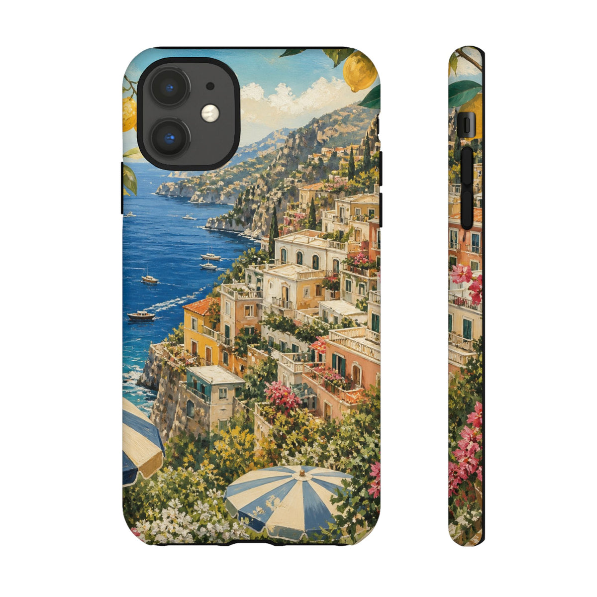 Amalfi Coast Phone Case, Coastal Travel Art, Tough Protective Case, Matte or Glossy
