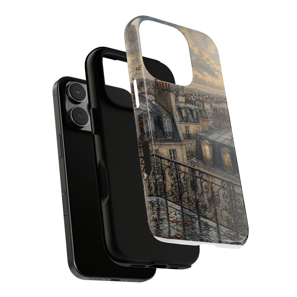 Paris Phone Case, Rooftop Travel Art, Tough Protective Case, Matte or Glossy