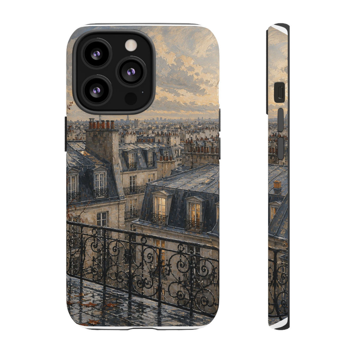 Paris Phone Case, Rooftop Travel Art, Tough Protective Case, Matte or Glossy
