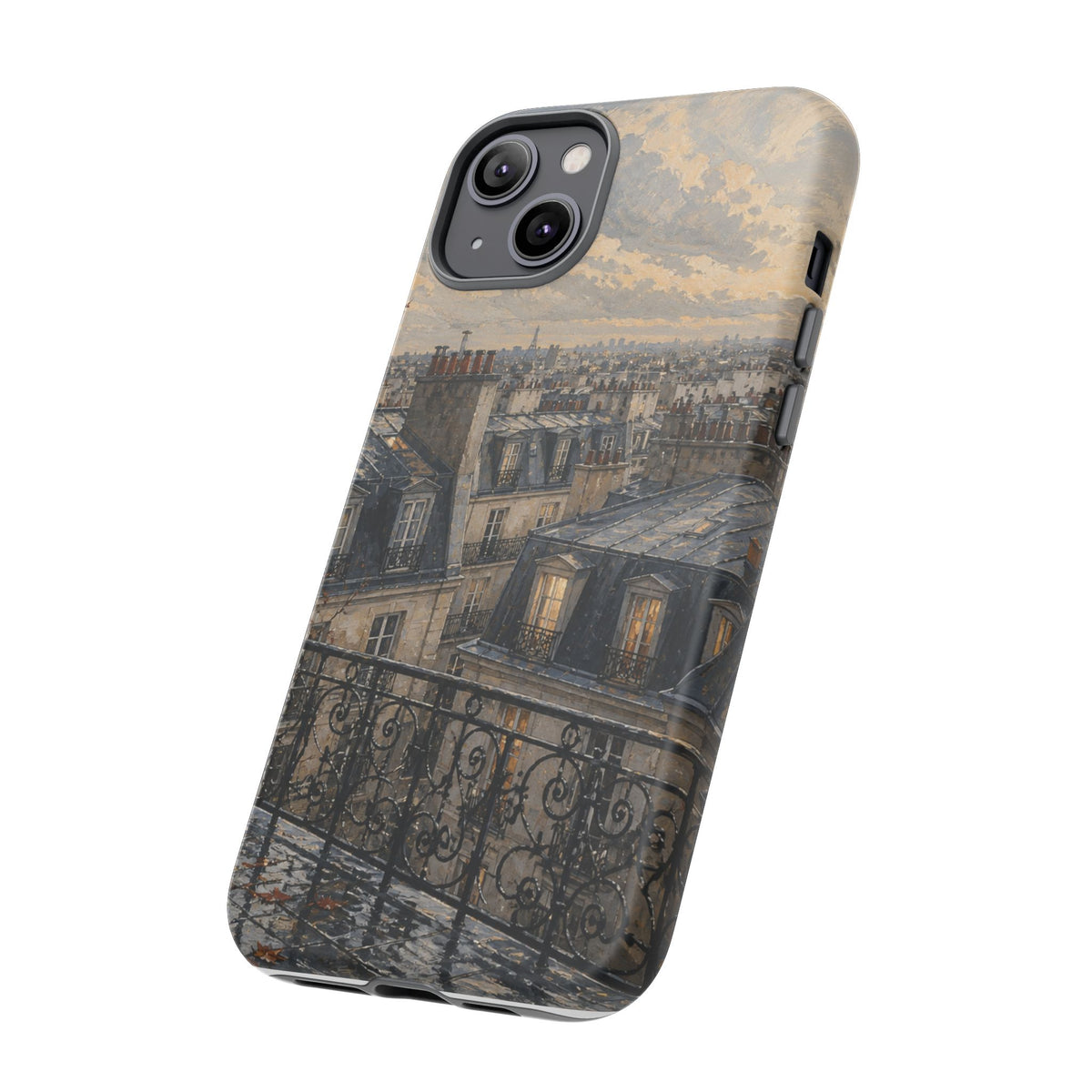 Paris Phone Case, Rooftop Travel Art, Tough Protective Case, Matte or Glossy