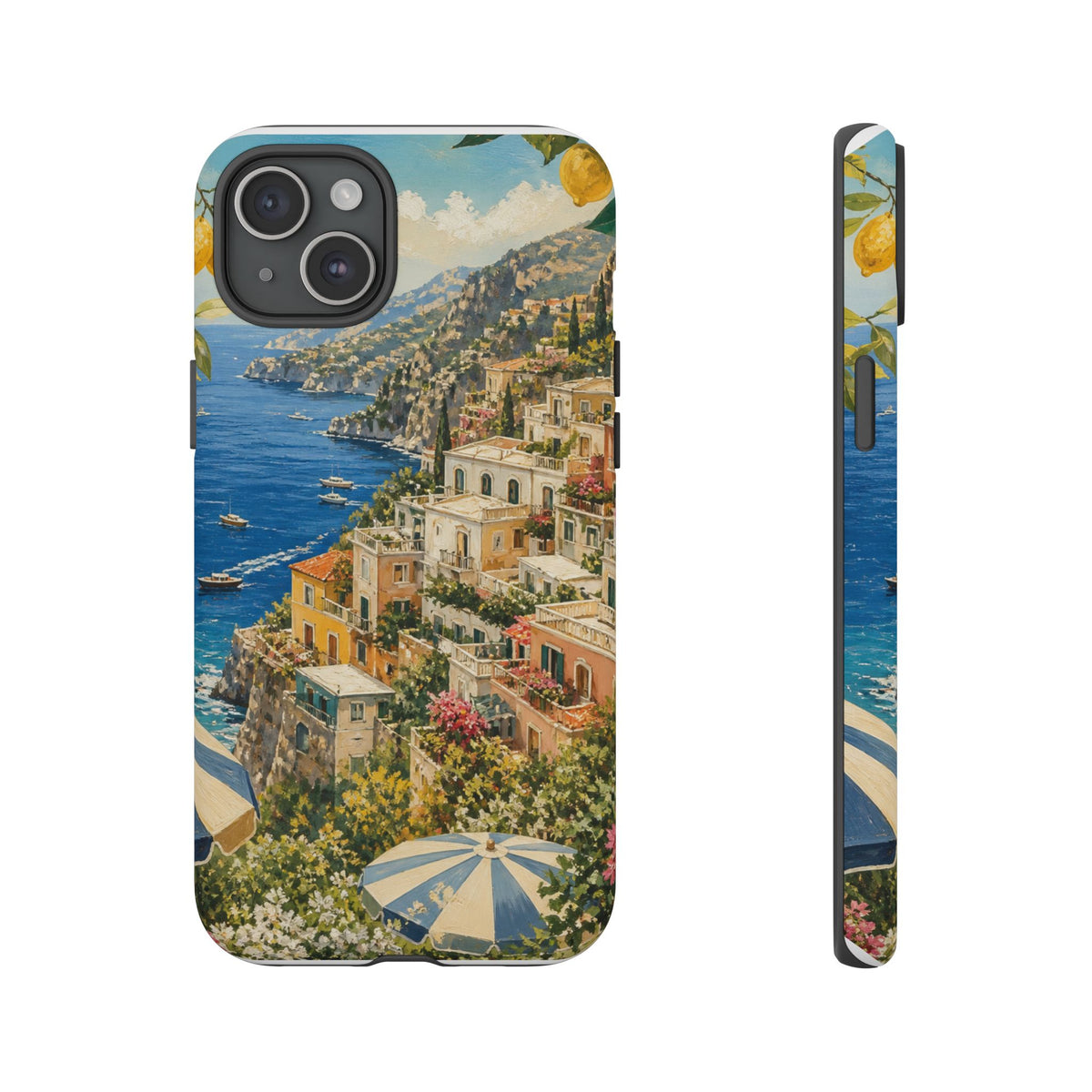 Amalfi Coast Phone Case, Coastal Travel Art, Tough Protective Case, Matte or Glossy
