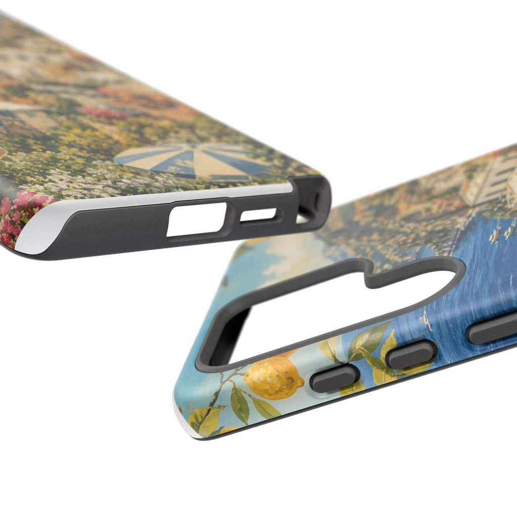Amalfi Coast Phone Case, Coastal Travel Art, Tough Protective Case, Matte or Glossy