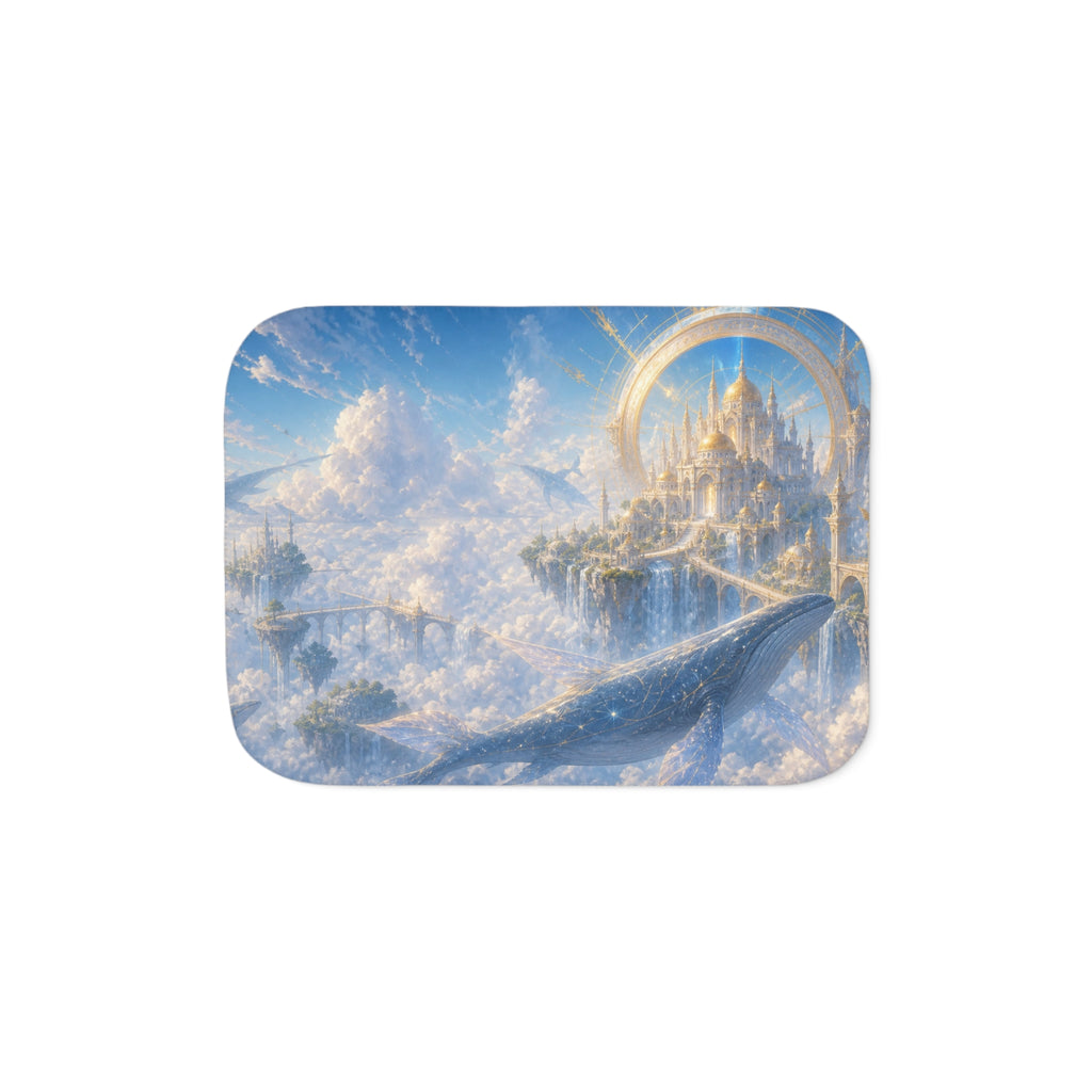 The Palace of Skywhales Fantasy Sherpa Blanket