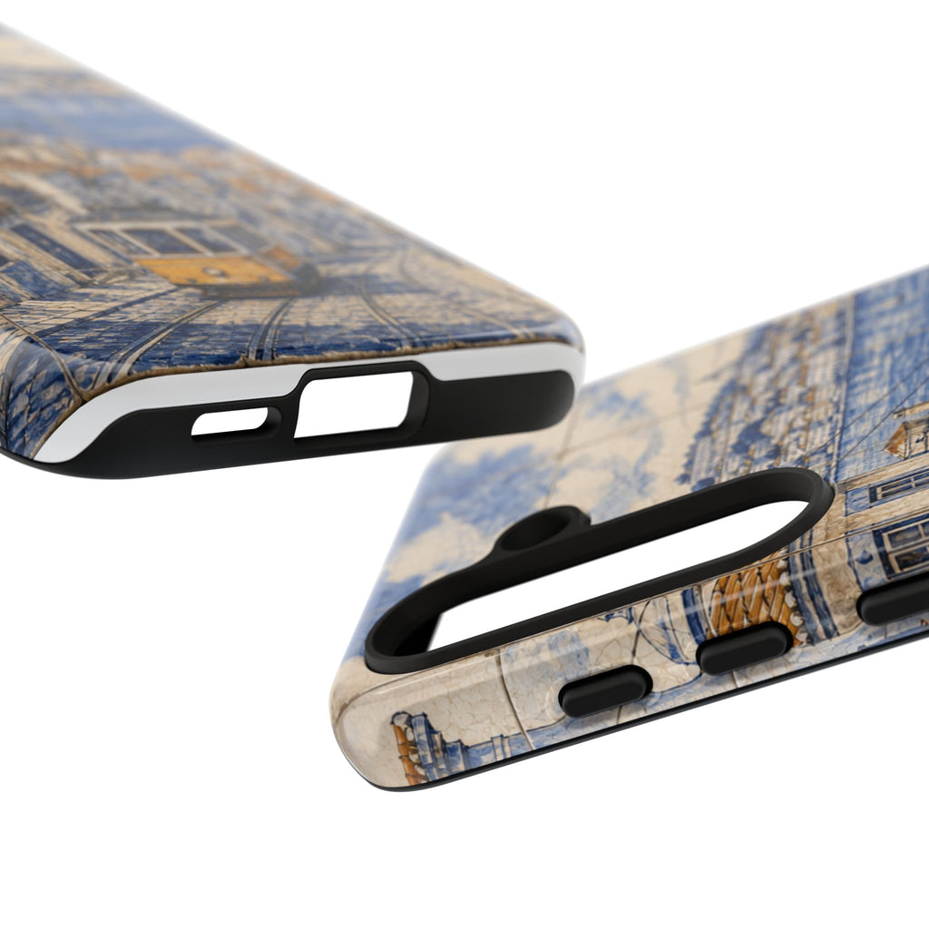 Lisbon Phone Case, Azulejo-Look Travel Art, Tough Protective Case, Matte or Glossy