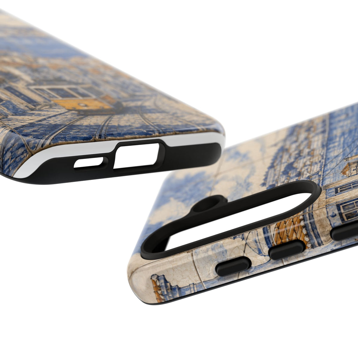 Lisbon Phone Case, Azulejo-Look Travel Art, Tough Protective Case, Matte or Glossy