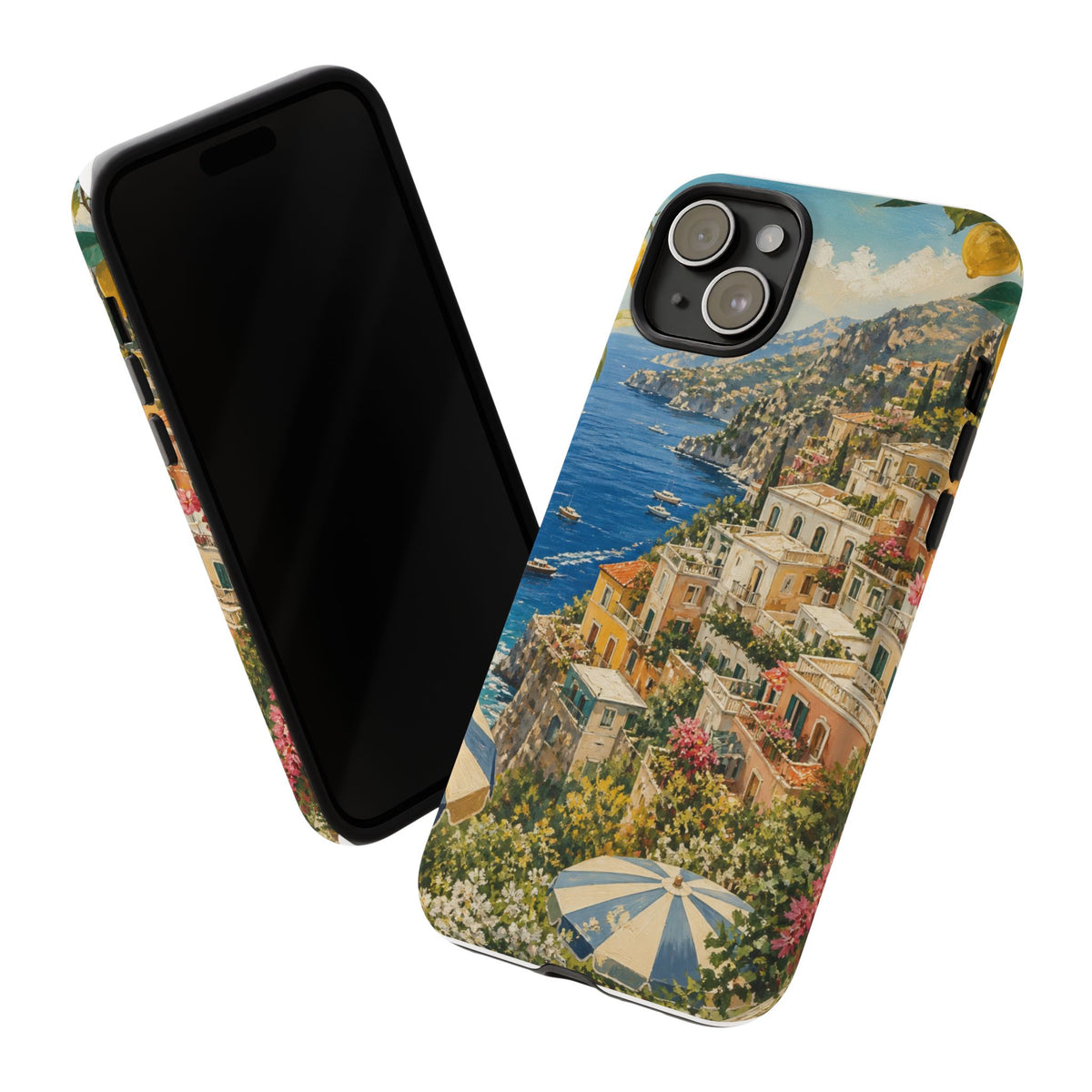 Amalfi Coast Phone Case, Coastal Travel Art, Tough Protective Case, Matte or Glossy