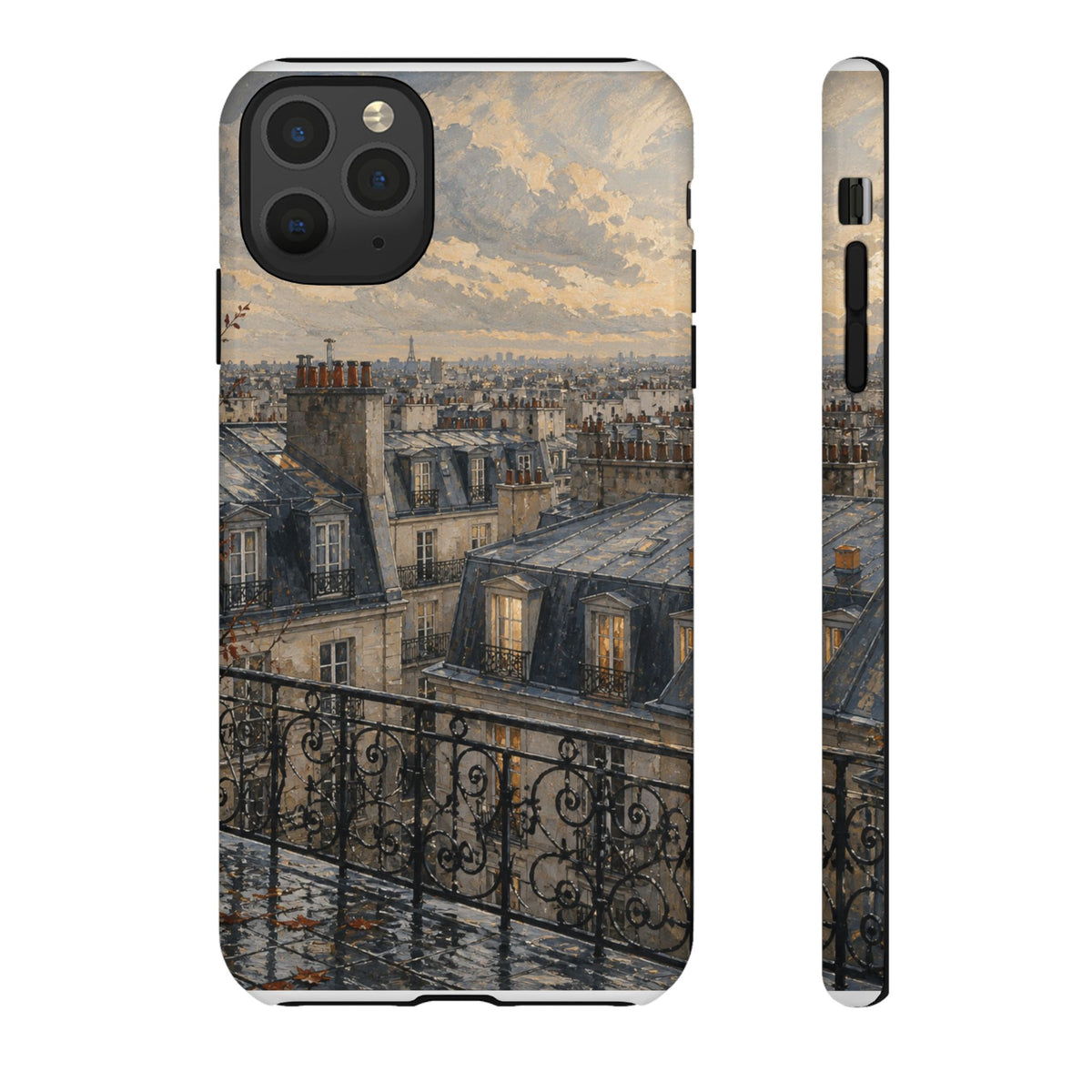 Paris Phone Case, Rooftop Travel Art, Tough Protective Case, Matte or Glossy