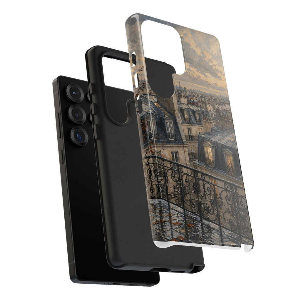 Paris Phone Case, Rooftop Travel Art, Tough Protective Case, Matte or Glossy