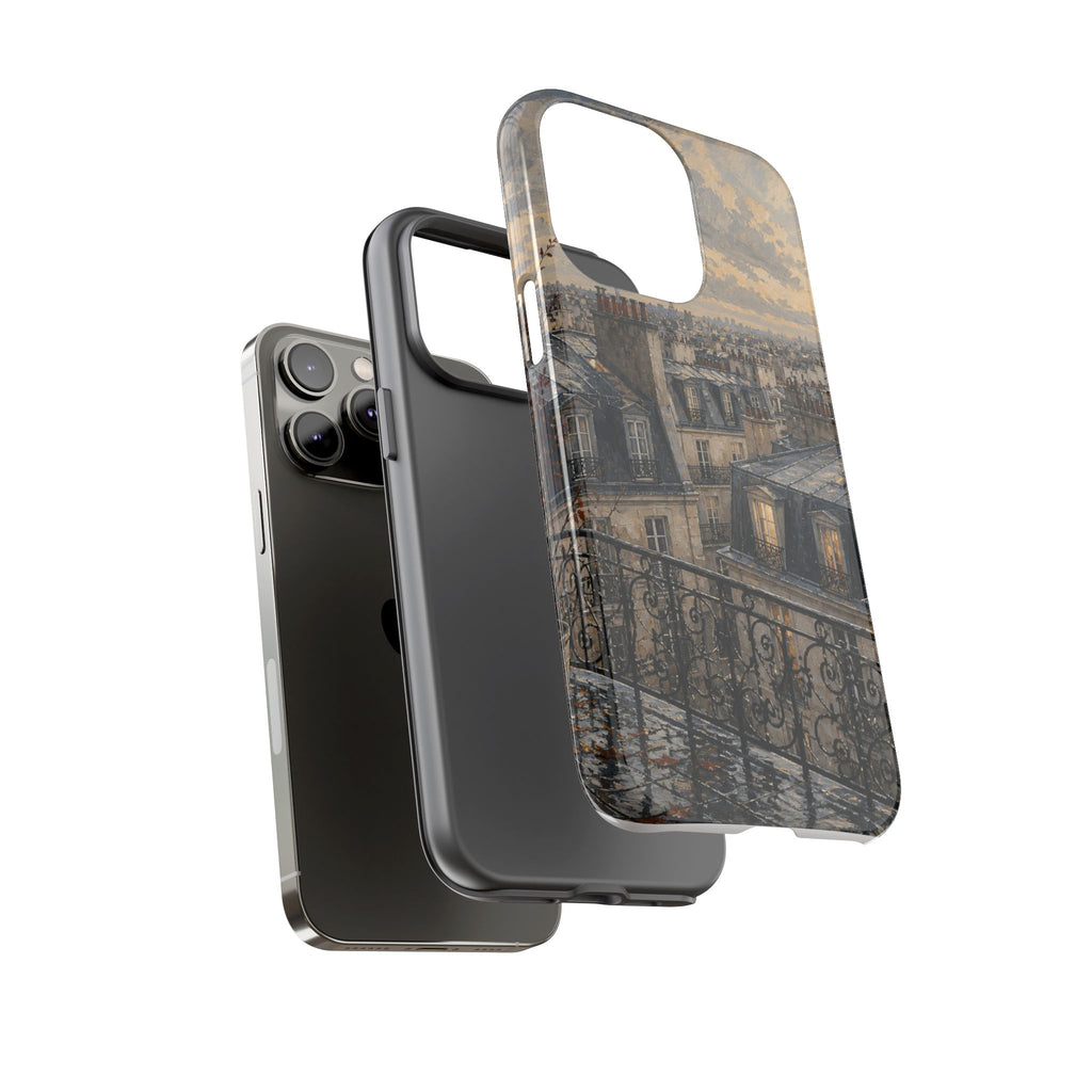 Paris Phone Case, Rooftop Travel Art, Tough Protective Case, Matte or Glossy