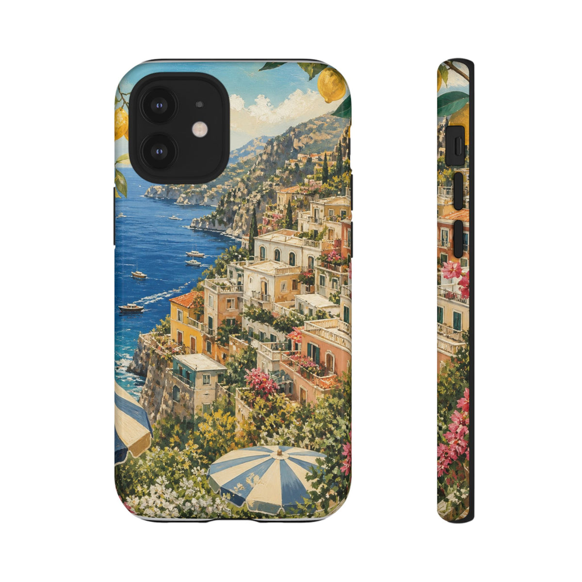 Amalfi Coast Phone Case, Coastal Travel Art, Tough Protective Case, Matte or Glossy