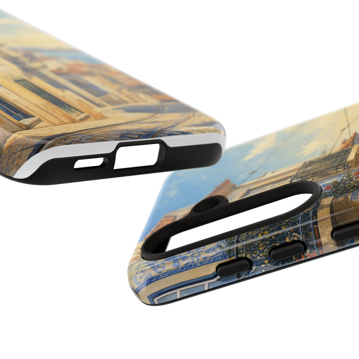 Lisbon Phone Case, Tram Street Travel Art, Tough Protective Case, Matte or Glossy