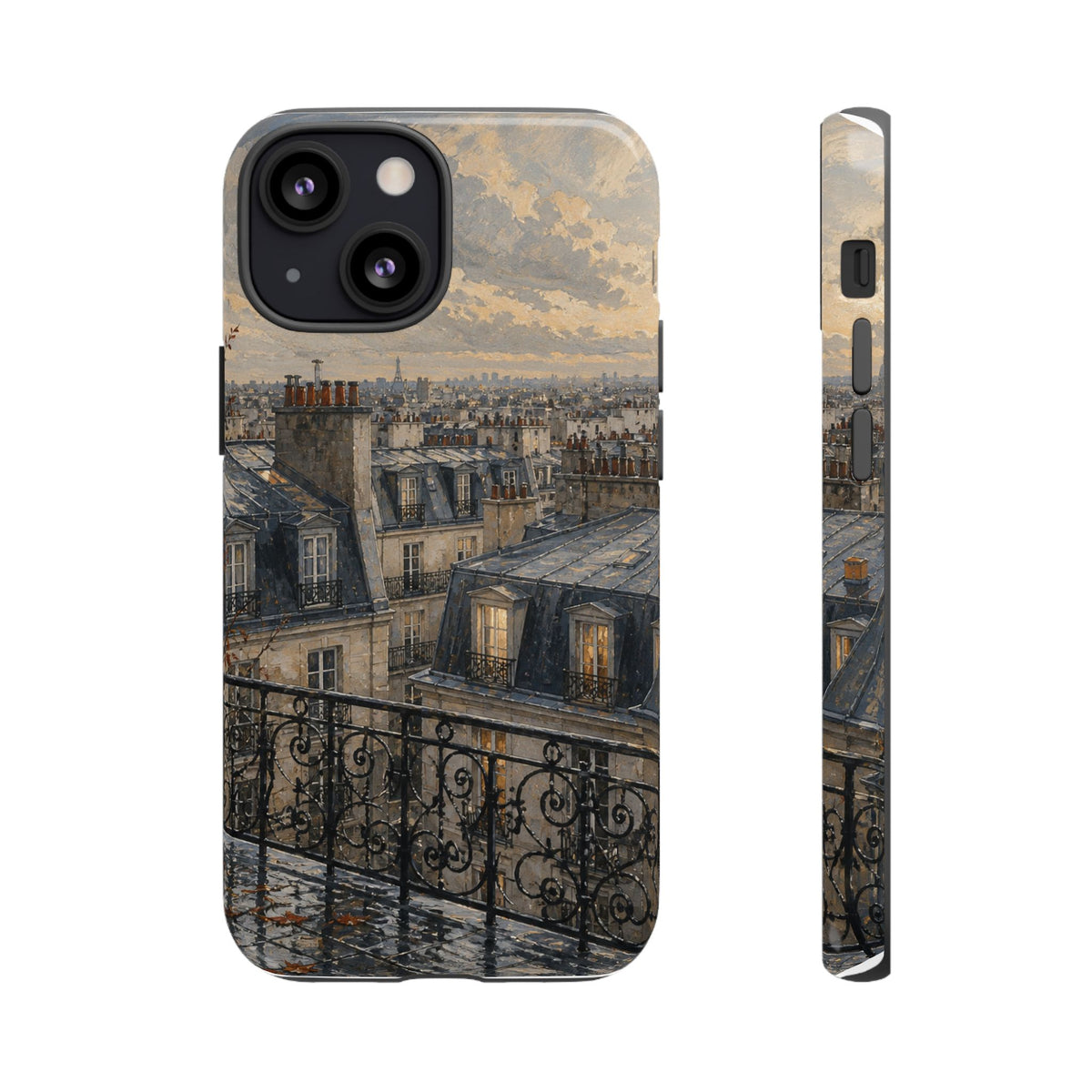 Paris Phone Case, Rooftop Travel Art, Tough Protective Case, Matte or Glossy