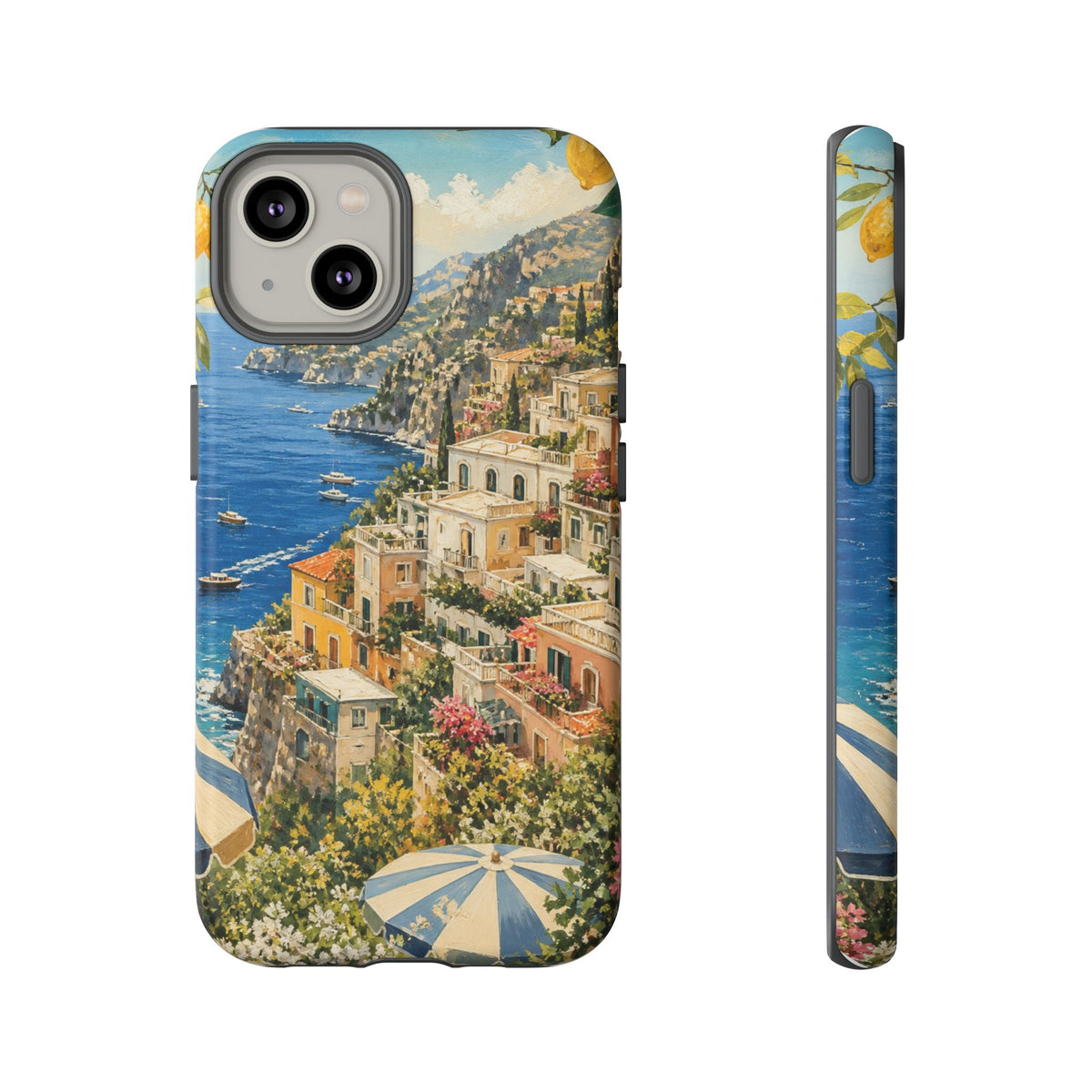 Amalfi Coast Phone Case, Coastal Travel Art, Tough Protective Case, Matte or Glossy