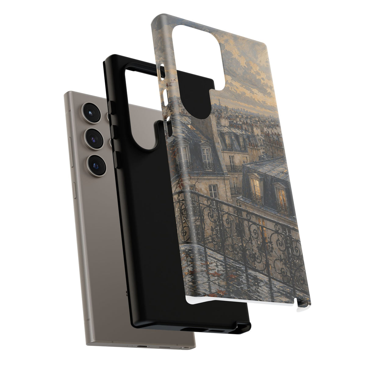 Paris Phone Case, Rooftop Travel Art, Tough Protective Case, Matte or Glossy