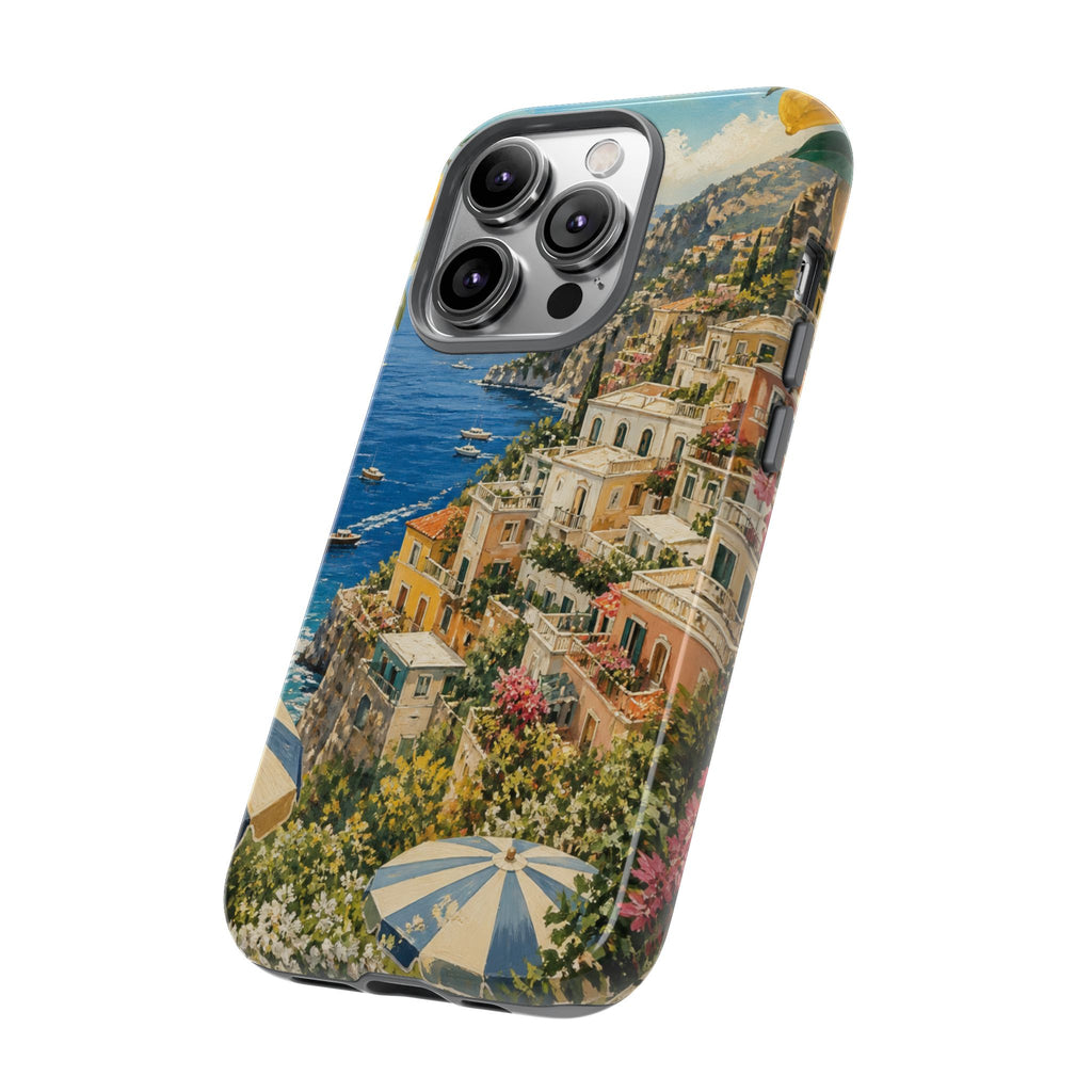 Amalfi Coast Phone Case, Coastal Travel Art, Tough Protective Case, Matte or Glossy