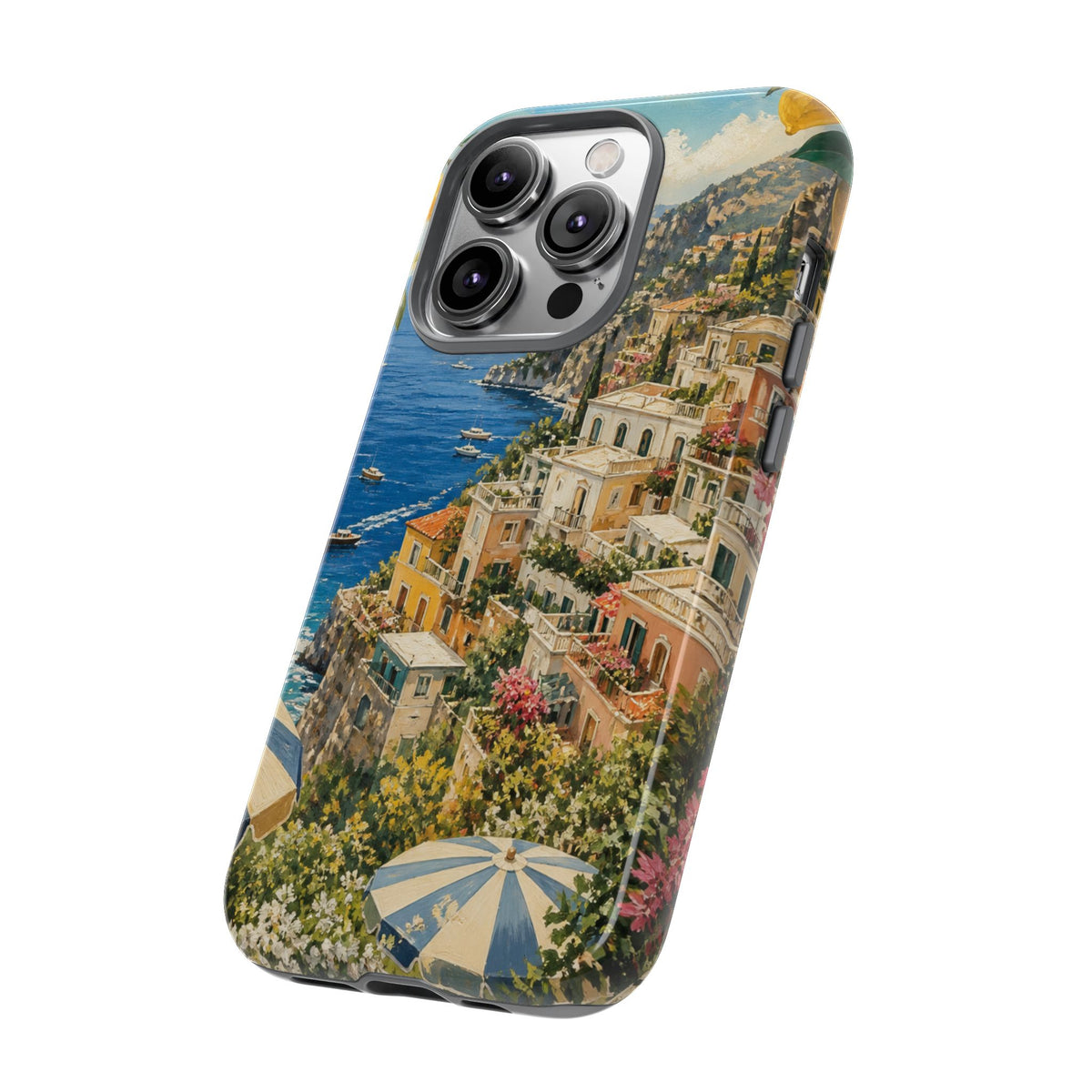 Amalfi Coast Phone Case, Coastal Travel Art, Tough Protective Case, Matte or Glossy
