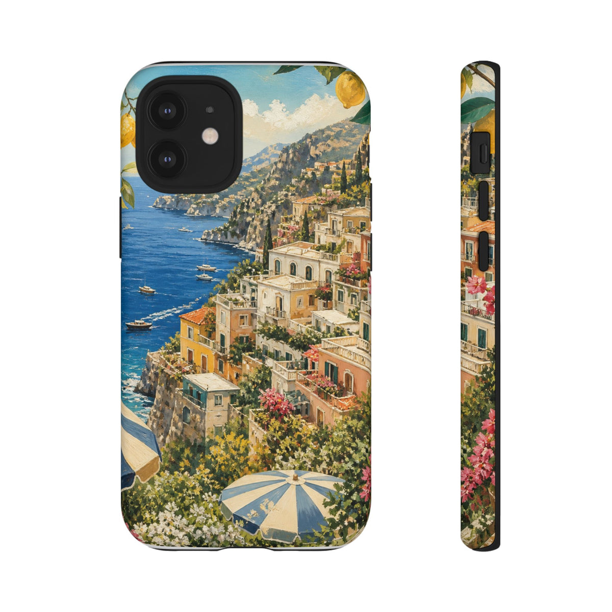 Amalfi Coast Phone Case, Coastal Travel Art, Tough Protective Case, Matte or Glossy