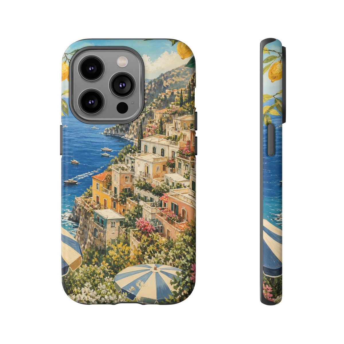 Amalfi Coast Phone Case, Coastal Travel Art, Tough Protective Case, Matte or Glossy