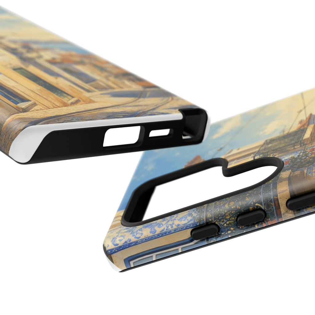 Lisbon Phone Case, Tram Street Travel Art, Tough Protective Case, Matte or Glossy