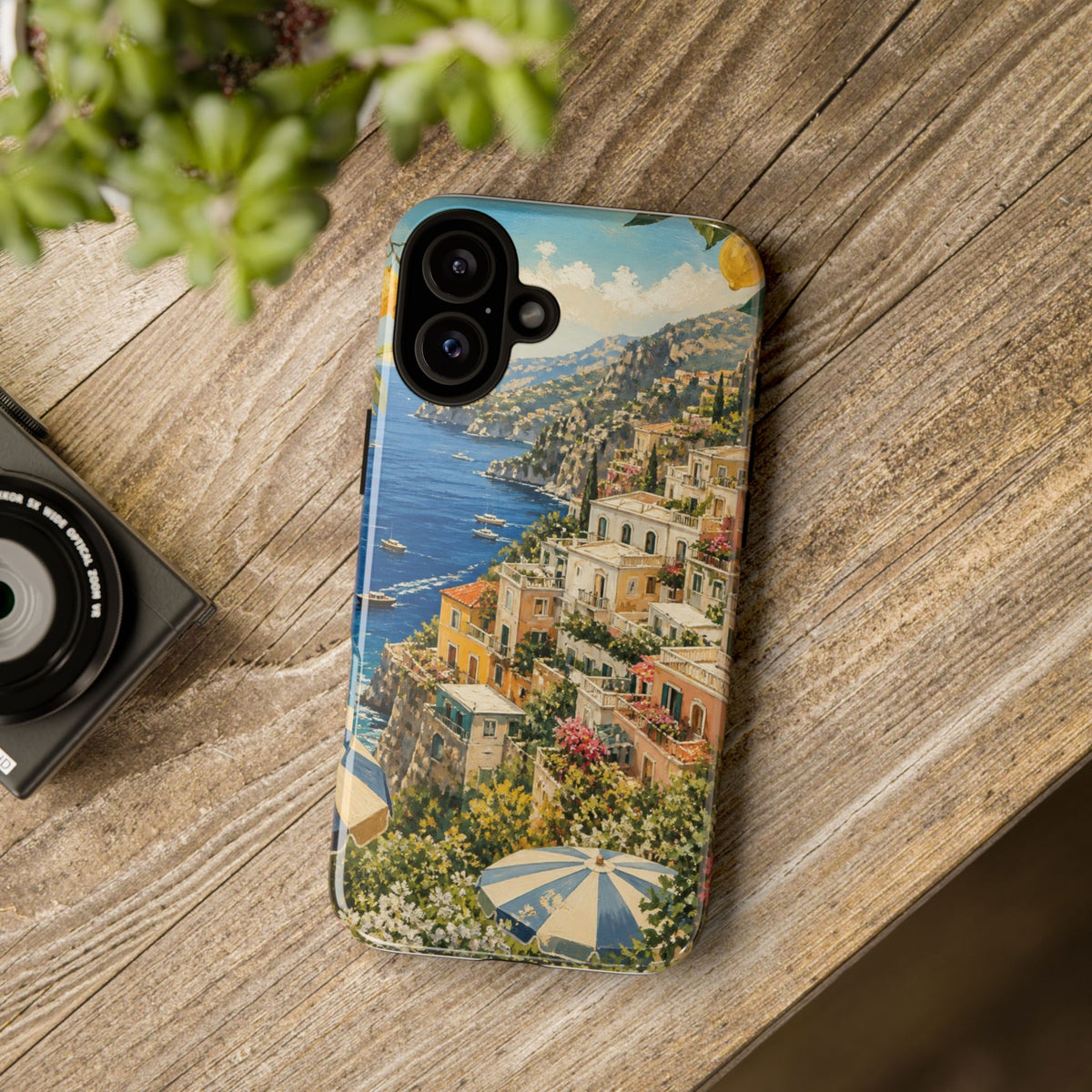 Amalfi Coast Phone Case, Coastal Travel Art, Tough Protective Case, Matte or Glossy