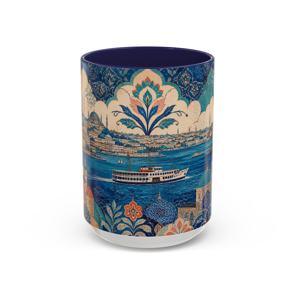 Istanbul Accent Coffee Mug, Material-Look Travel Art, 11oz 15oz