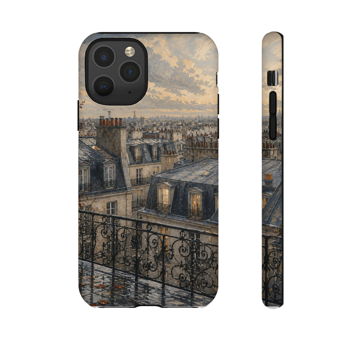 Paris Phone Case, Rooftop Travel Art, Tough Protective Case, Matte or Glossy