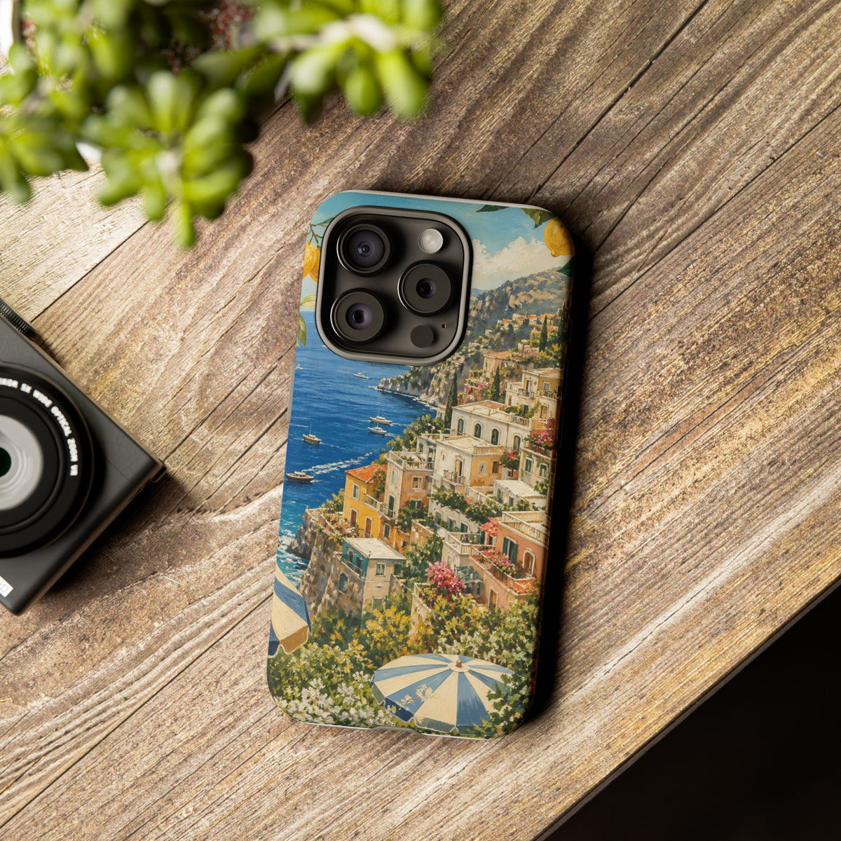Amalfi Coast Phone Case, Coastal Travel Art, Tough Protective Case, Matte or Glossy