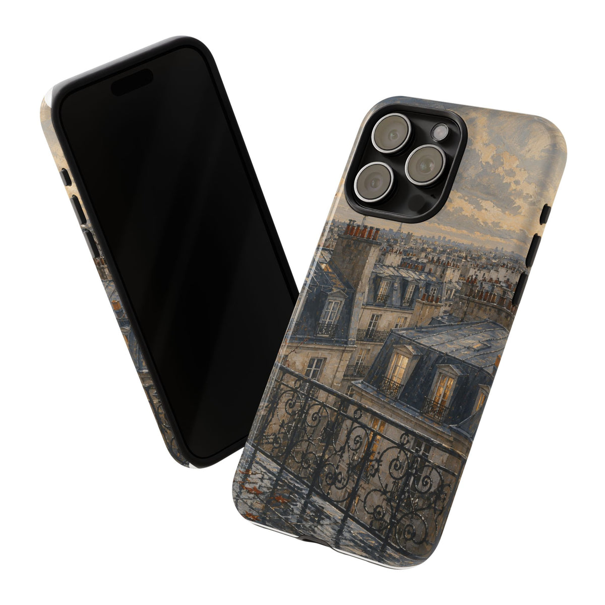 Paris Phone Case, Rooftop Travel Art, Tough Protective Case, Matte or Glossy