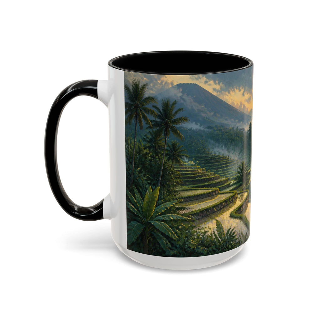 Bali Accent Coffee Mug, Scenic Travel Art, 11oz 15oz