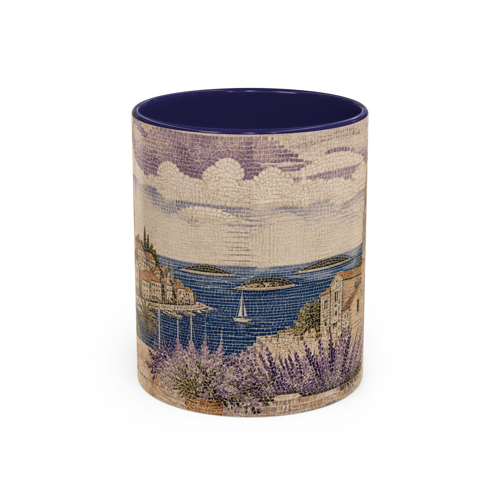 Hvar & Split Accent Coffee Mug, Material-Look Travel Art, 11oz 15oz