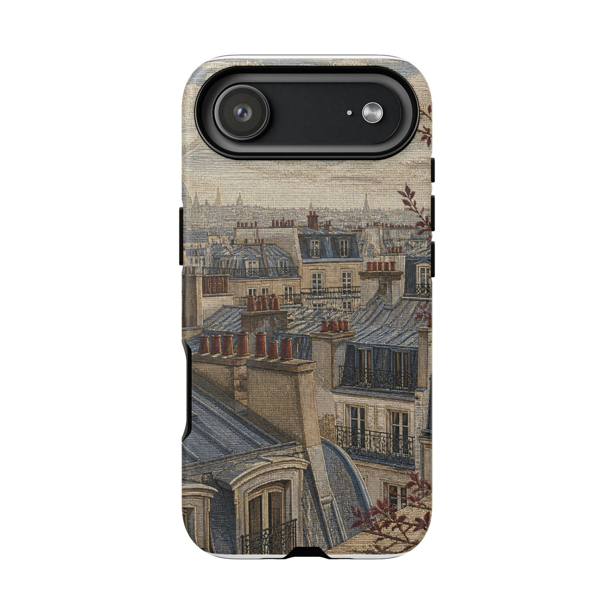 Paris Phone Case, Jacquard-Look Travel Art, Tough Protective Case, Matte or Glossy