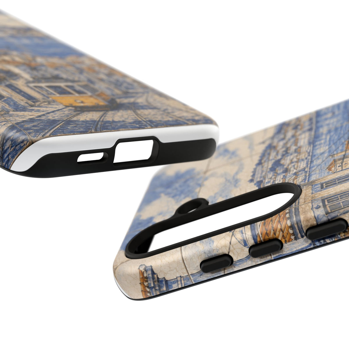 Lisbon Phone Case, Azulejo-Look Travel Art, Tough Protective Case, Matte or Glossy