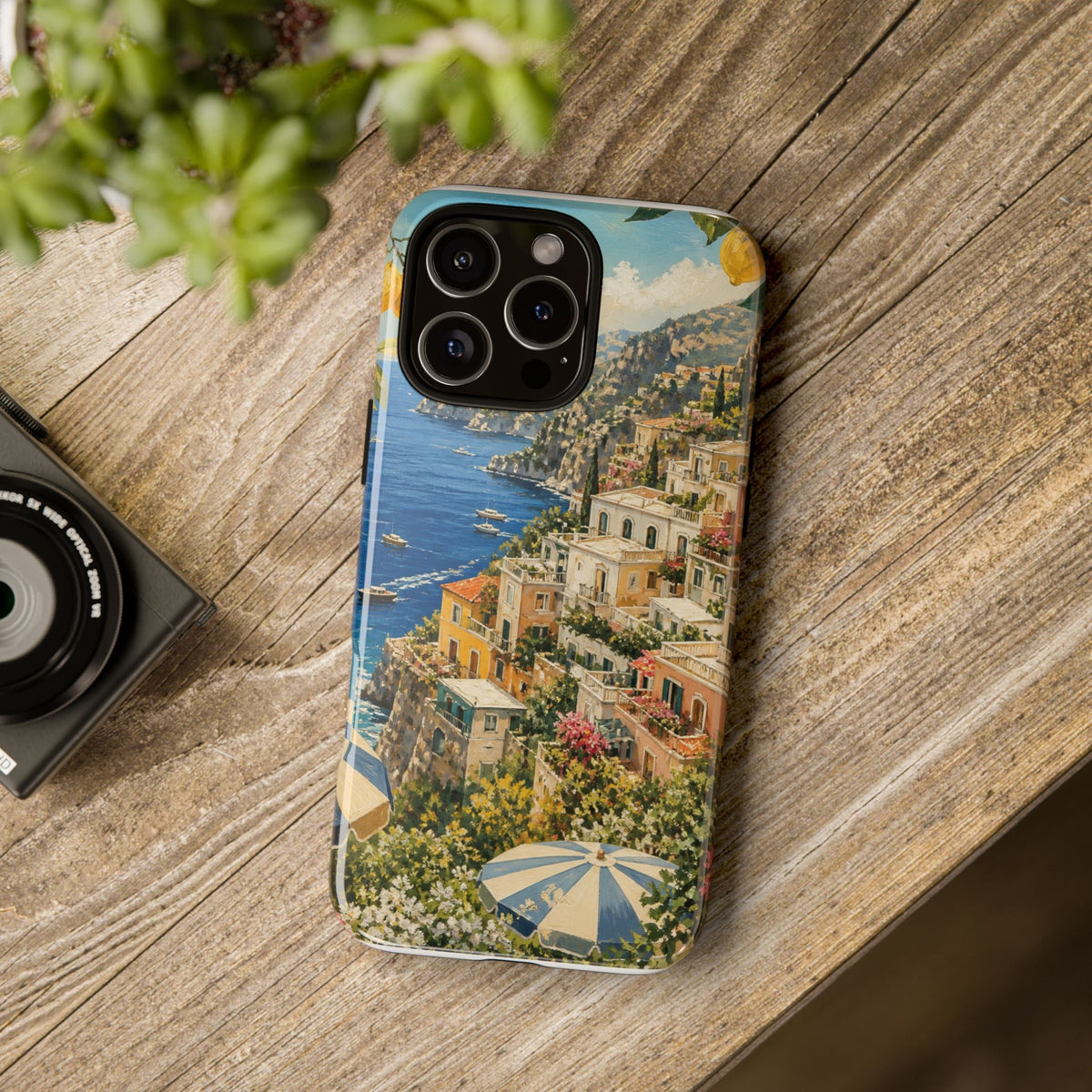 Amalfi Coast Phone Case, Coastal Travel Art, Tough Protective Case, Matte or Glossy
