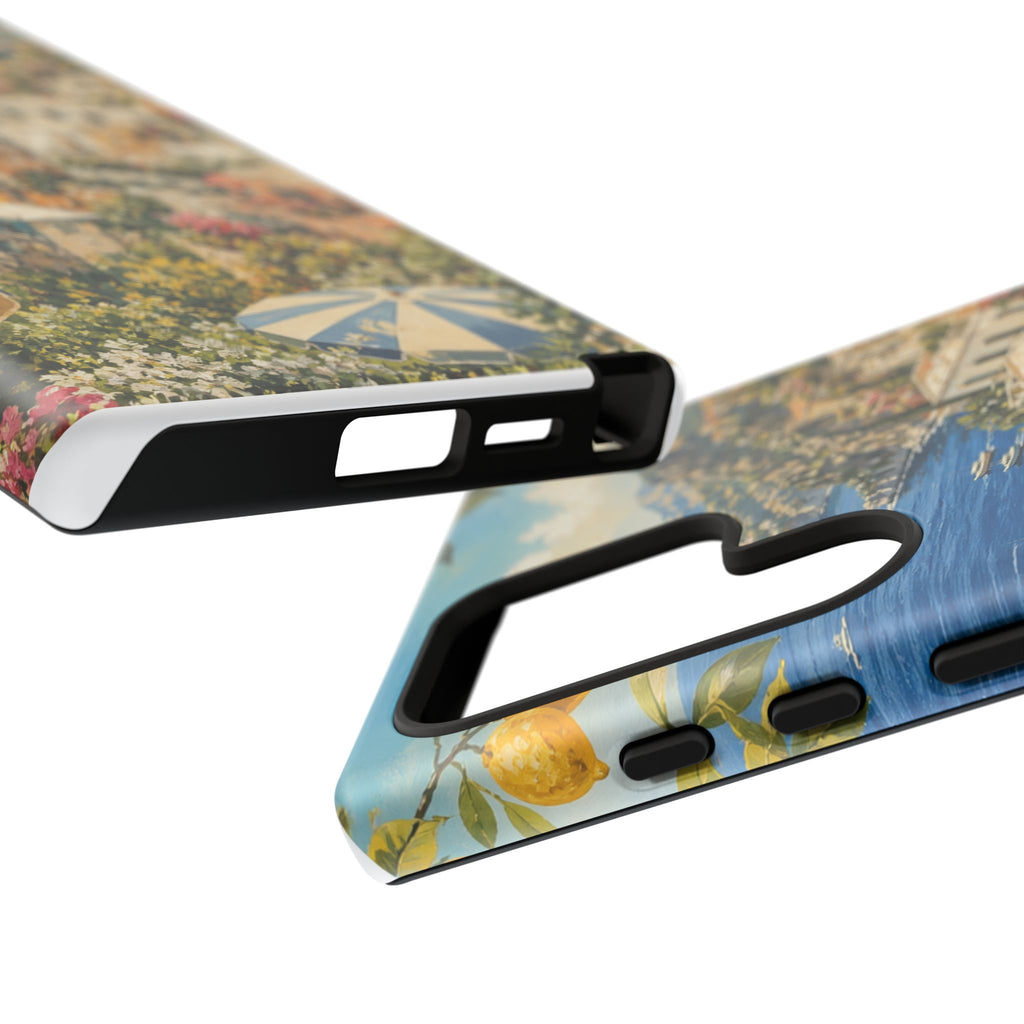 Amalfi Coast Phone Case, Coastal Travel Art, Tough Protective Case, Matte or Glossy