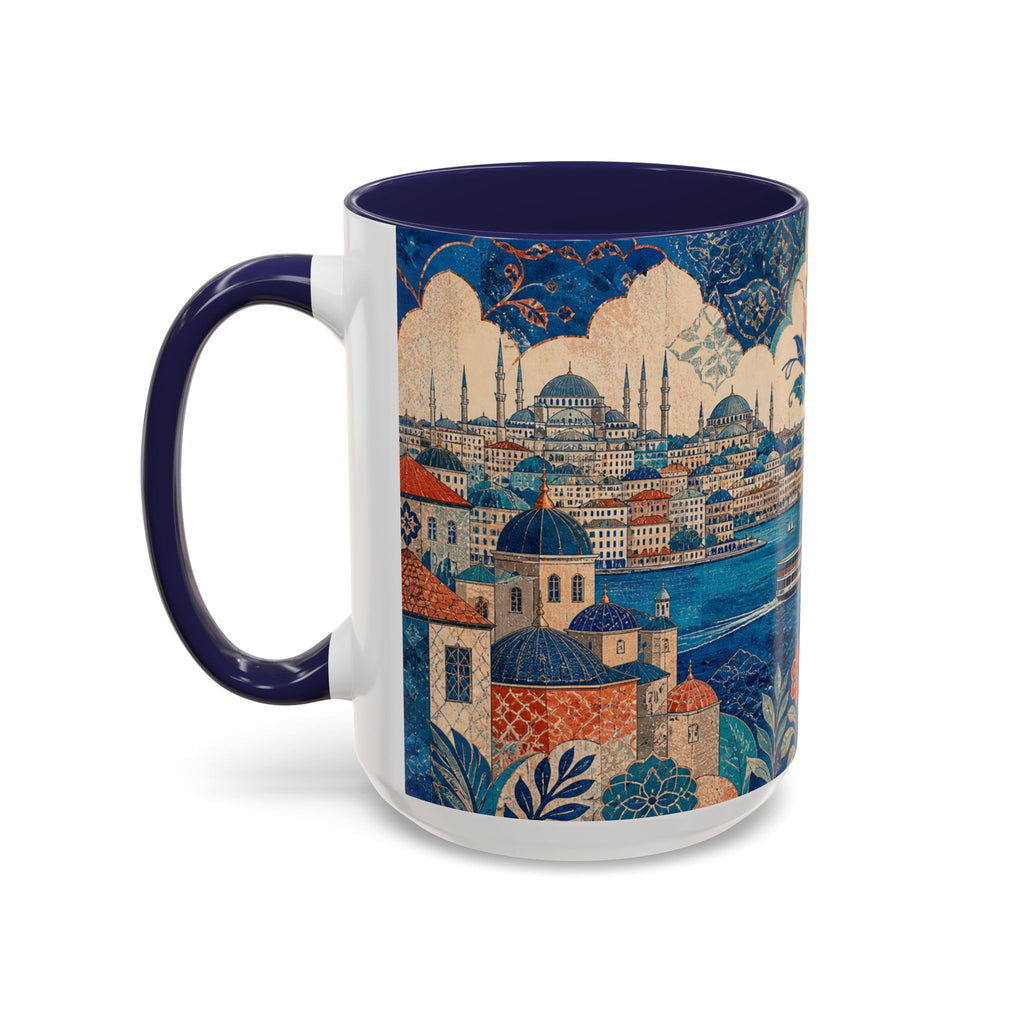 Istanbul Accent Coffee Mug, Material-Look Travel Art, 11oz 15oz