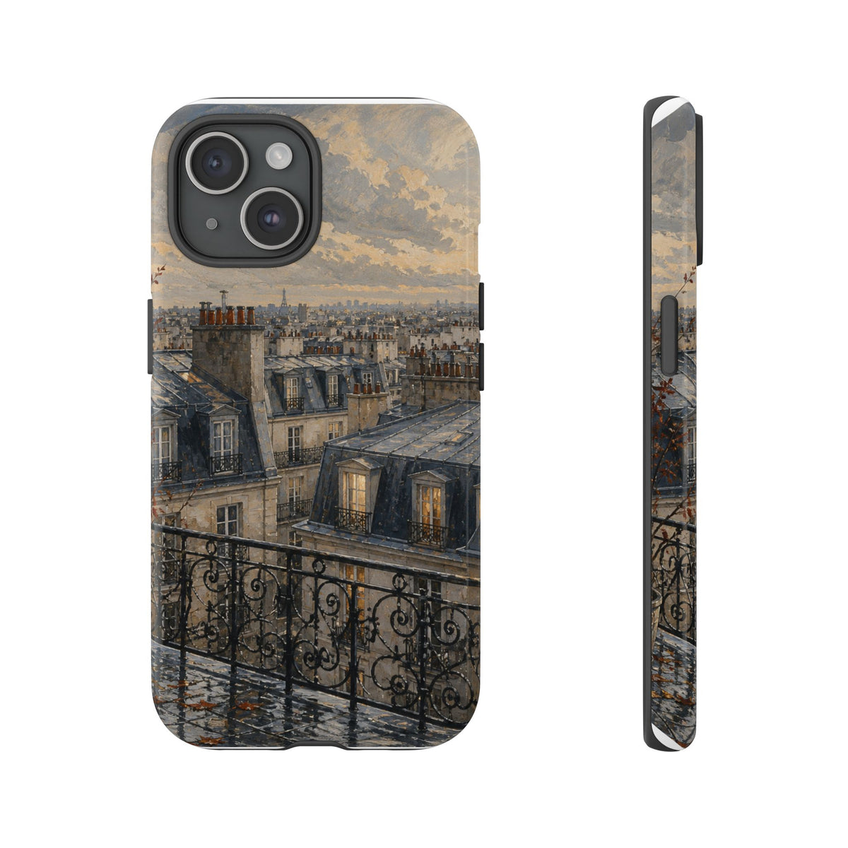 Paris Phone Case, Rooftop Travel Art, Tough Protective Case, Matte or Glossy