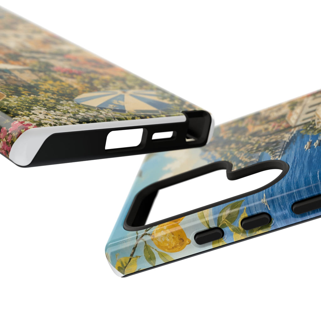Amalfi Coast Phone Case, Coastal Travel Art, Tough Protective Case, Matte or Glossy